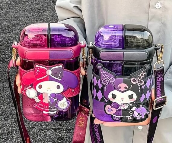 Kuromi Theme Water Bottle